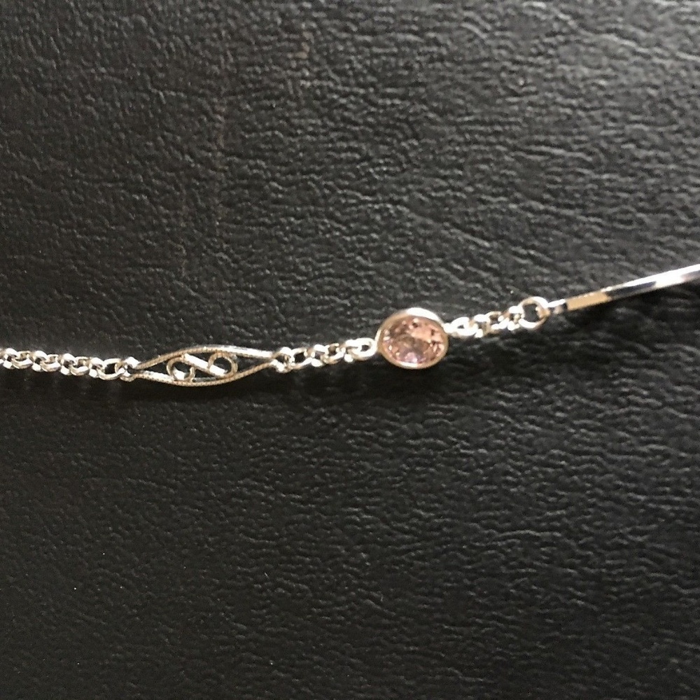 Sterling Silver Swarovski Crystal Necklace - Picture 4 of 7